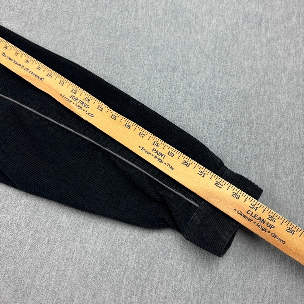 Vintage Bugle‎ Boy Jacket Mens XLT Tall Black Corduroy Full Zip Schaket Grunge